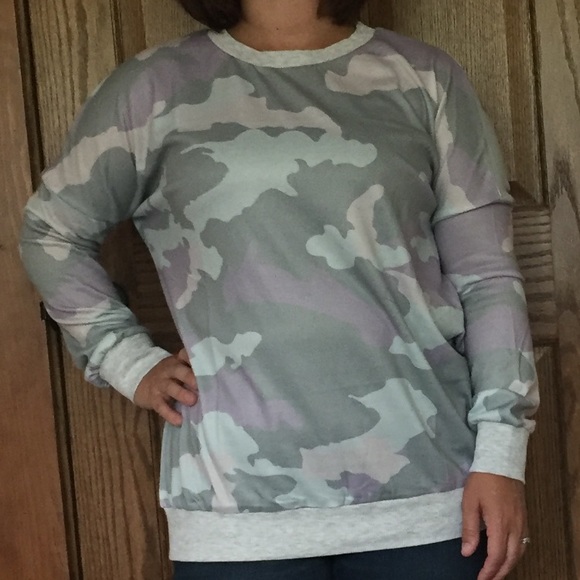 and the why pink camouflage long sleeve top - Picture 2 of 5